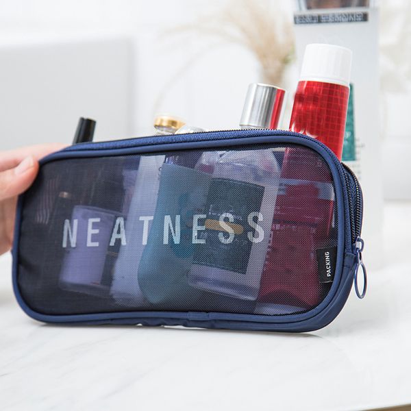 

portable folding travel toiletry wash bag small portable storage bag cosmetic women transparent make up cosmetic organiser