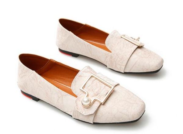 

2019 women's shoes in spring and autumn with new style flat bottom square head @41, Black