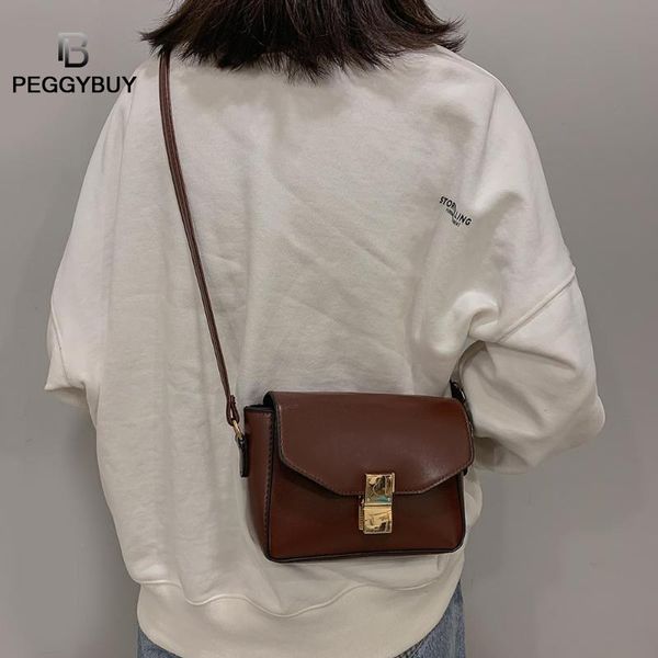 

pu leather messenger satchel bag women retro shoulder crossbody handbags women clutch fashion small messenger bag