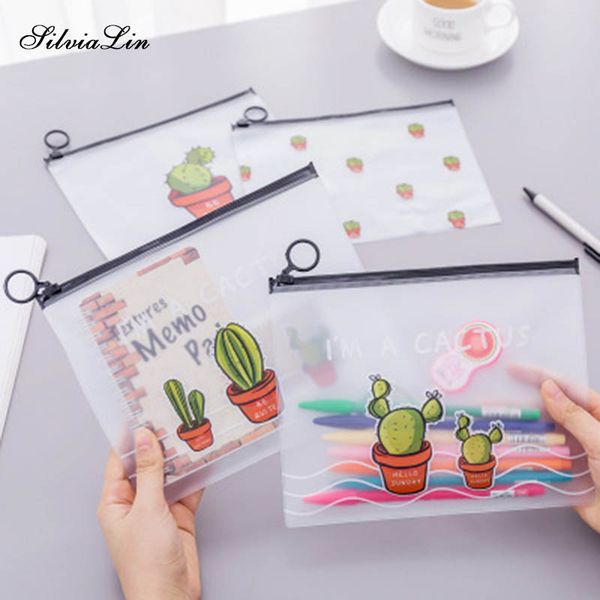 

5pcs cactus transparent travel cosmetic bag women make up case waterproof makeup beauty wash organizer toiletry storage kit box