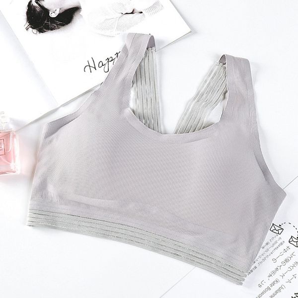 

women bras beauty back lace wrapped chest slim underwear mesh stitching tank 1, Black;white