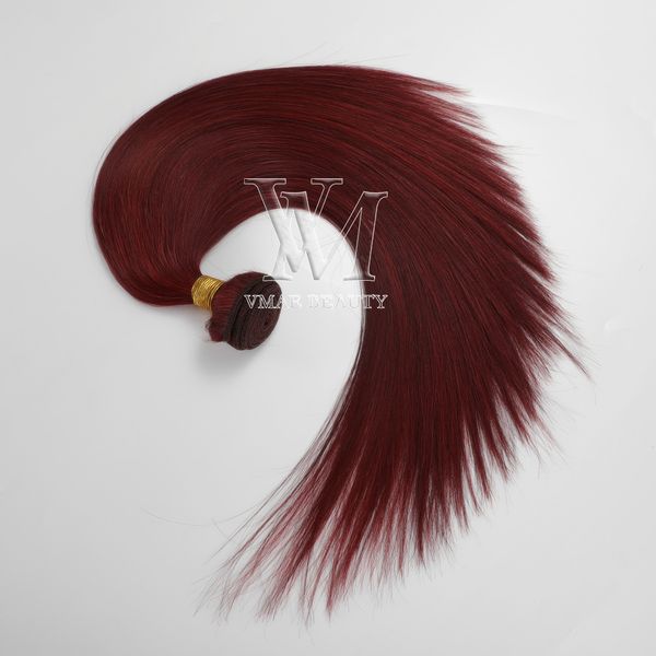 

vmae 100% unprocessed virgin remy human hair extension 3 bundles/lot piano color #33 #99j double drawn weft silk straight soft, Black