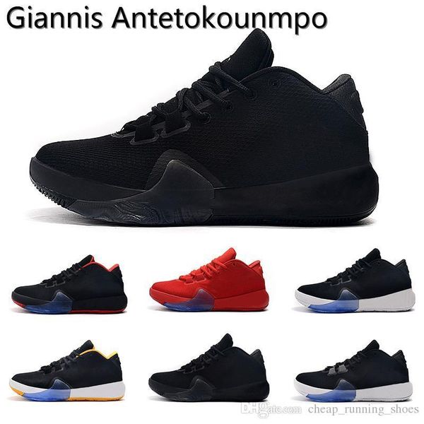 

basketball star mvp giannis antetokounmpo zoom freak 1 triple black signature basketball shoes sport designer sneakers size 40-46