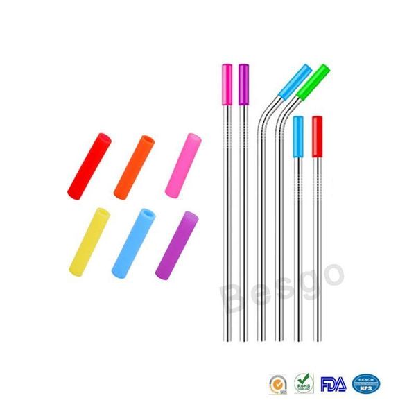 

silicone tips cover for stainless steel drinking straws straws tips fit for 6mm wide stainless steel straws covers customizable dbc bh2724
