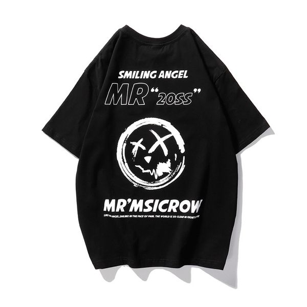 

mens funny printed t shirts 2020 summer fashion designer white black short sleeve streetwear cotton big size msi3315