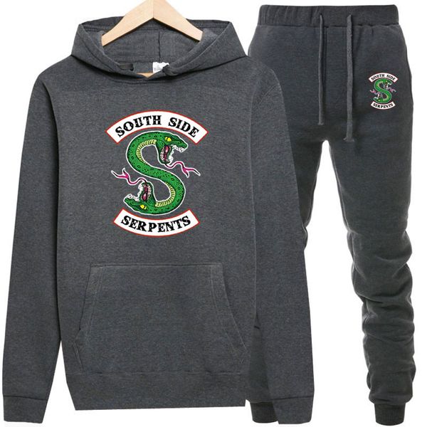 

riverdale south side serpents hoodie sweatshirts southside funny cartoon print women/men hooded pullovertracksuit female, Black