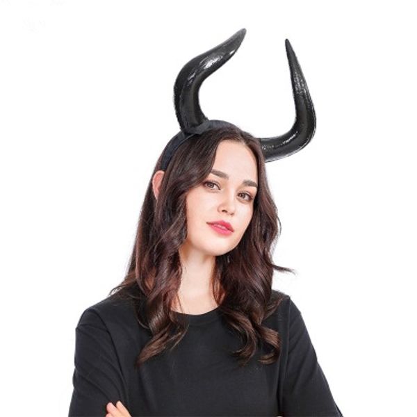 

maleficent pora headwear halloween horror devil horns skull headband funny horn headdress hairband