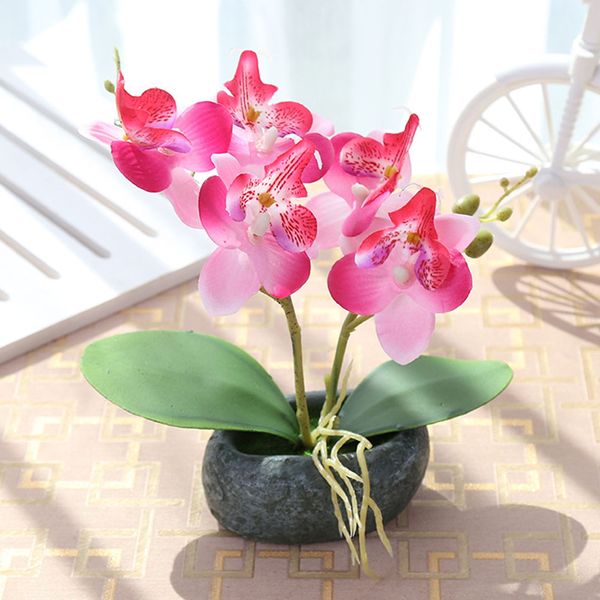 

butterfly orchid garden simulation bonsai gift artificial potted for office ornaments decorative plant living room fake flowers