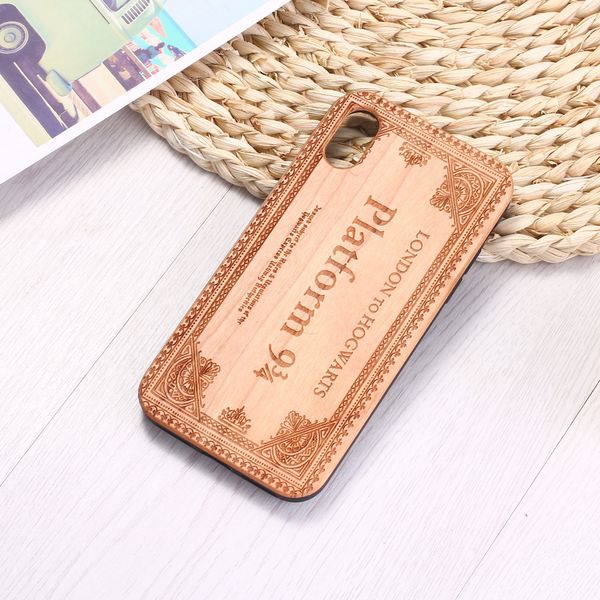 

Wholesale Genuine Wood Case for Iphone 11 XS Max XR Samsung Bamboo Housing Luxury S9 Retro Protector Hard Cover Carving Wooden Phone Shell