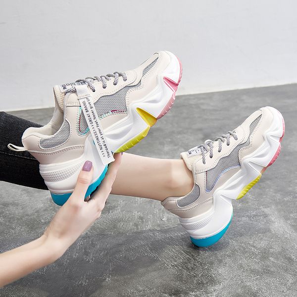 

platform training sneakers sport brand outdoor training shoes for women mesh breathable lace up girls shoes running
