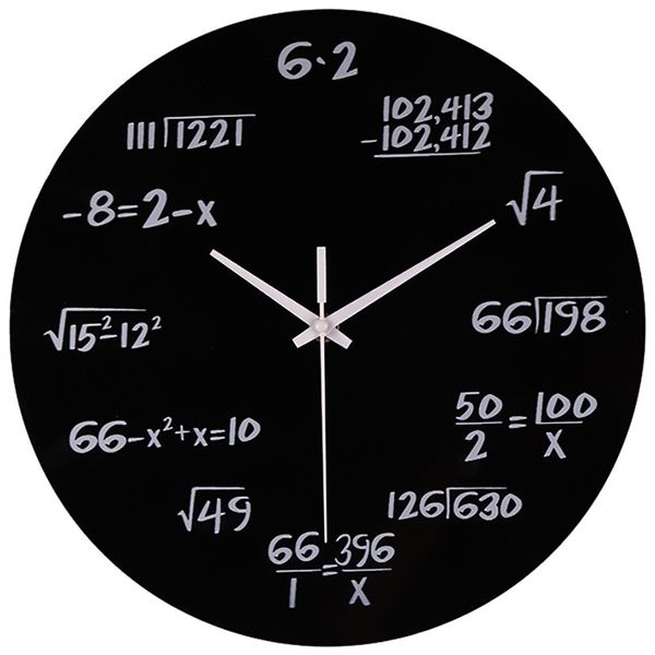 

large wall clock mathematics silent math equations polytechnic digital wall clock