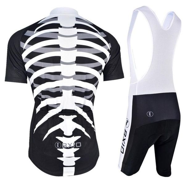 

new arrival cycling jerseys sets bones printed black cycling clothing compressed cube bicycle cutfits bx -0209h042, Black;blue