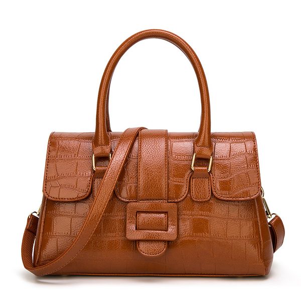 

2019 new jiulin high-quality korean version of the handheld locomotive lychee pattern retro shoulder messenger bag women handbag