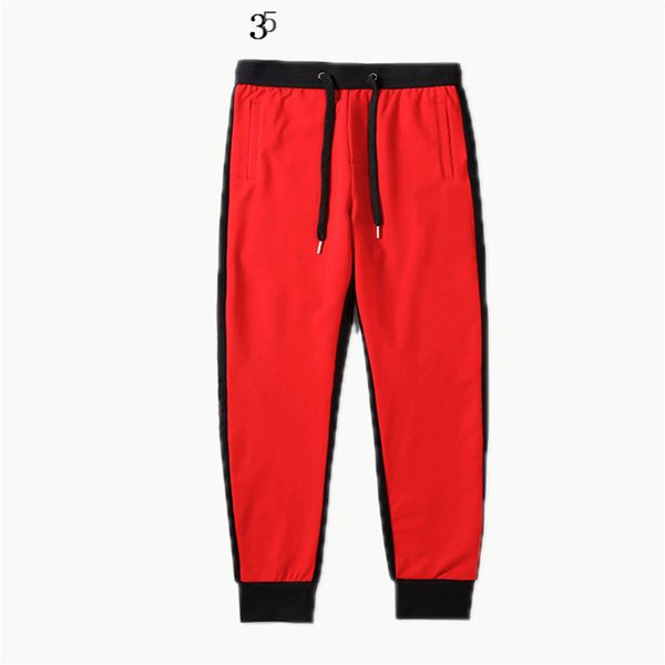 

designer men pants brand multilayer embroidery casual men fashion sports jogger pants solid color mens brand sports two color%, Black