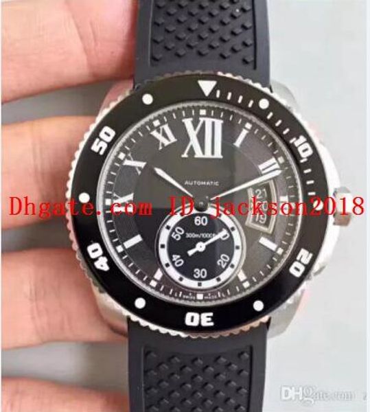 

J f luxury watch calib rede diver men watch 1904 p mc 42mm automatic movement ceramic bezel apphire cry tal uper rubber trap automatic