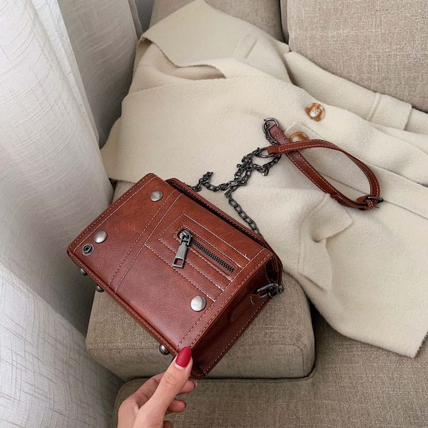

vintage pu leather crossbody bags for women mini handbag designer fashion simple shoulder bags lady luxury bag bolsos para mujer