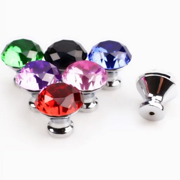2019 Rhinestone Glass Door Knobs 14 Designs Drawer Cabinet Handle