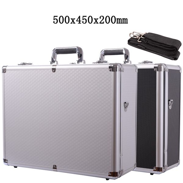 

500x400x200mm aluminum alloy tool case portable safety equipment instrument case file suitcase outdoor safety equipment box vehicle kit box