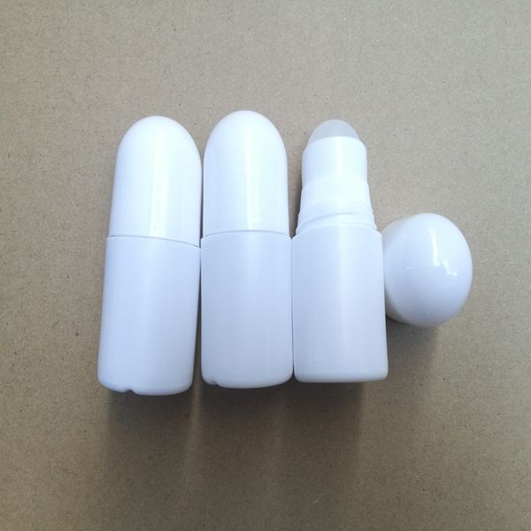 Spedizione Fastg Nuovo rotolo di plastica vuoto da 30 ml su contenitori roll-on per deodoranti per bottiglie Tubo da 30CC colore bianco