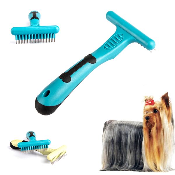 

fast shipping hair removal comb for dogs cat detangler fur trimming dematting deshedding brush grooming tool for matted long hair curly pet