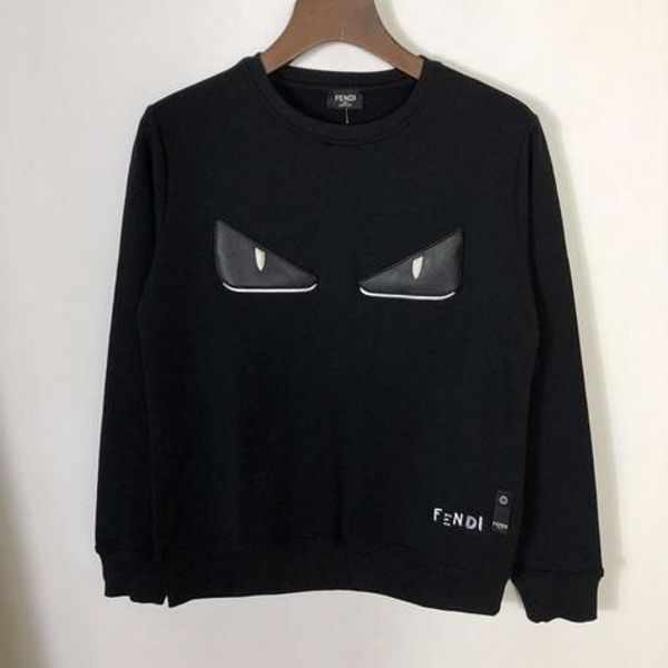 

mens sweater solid color pullover sweater with eyes and letter print spring autumn brand mens clothing black asian size m-xxl