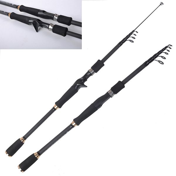 

3.0m black portable vibrating crossbow retractable road aachen long scarbon straight handle gun handle short section fishing rod