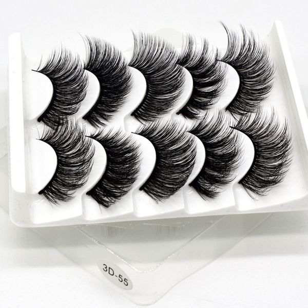 

3d mink eyelashes 5 pairs of false eyelashes can be reused natural long extend female eye makeup