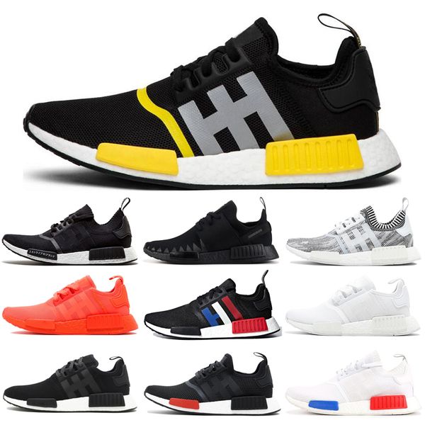 

R1 Running Shoes for Women Men OG Atmos Japan Solar Red Thunder Tri-Color Triple White Black Mens Trainer Sports Sneaker 36-45 Wholesale