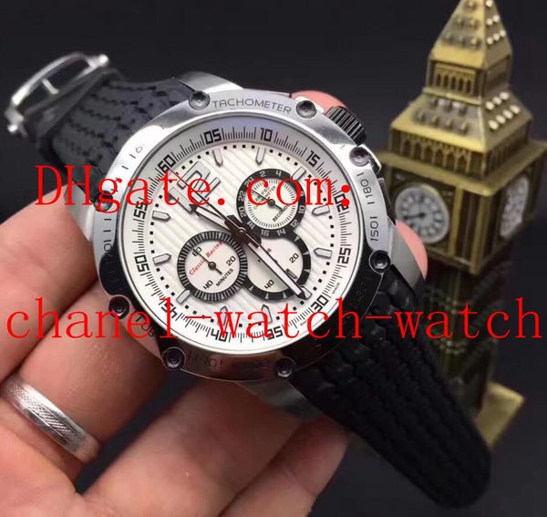 

sell super fast classic racing stainless steel mens quartz watch black rubber band men's sport wrist watches, Slivery;brown