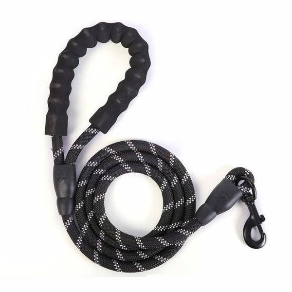 

6-color thick nylon strap soft leather control reflective mountain climbing rope for small medium large dogs dog harness
