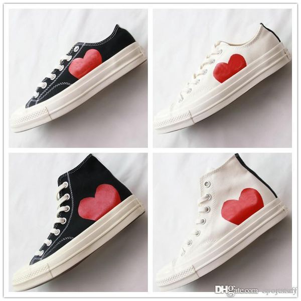 

1970 big eyes play chuck heart 70 hi canvas skate shoes classic 1970s black white jointly name skateboard fashion casual sneakers
