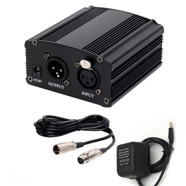Professional 48V DC Phantom Power Supply Genuine Professional For Studio Recording Condenser Microphone Computer US Plug