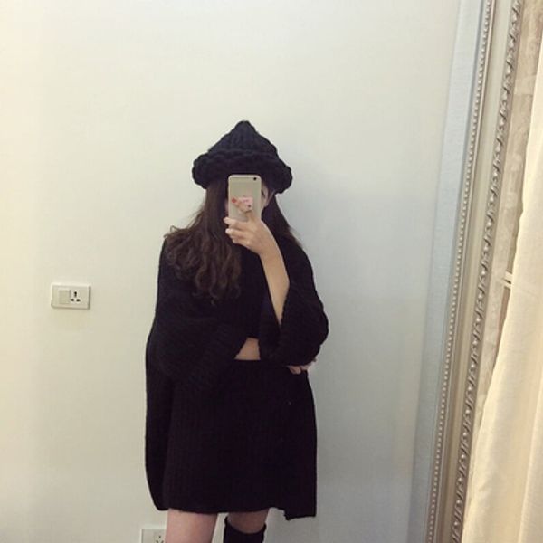 

women's sweaters autumn winter women 2021 casual long female knitting sweater korean turtle neck femme loose lx1374, White;black