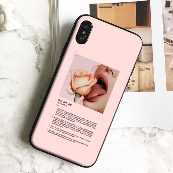

capa luxury rose aesthetic phone case for iphone 11 pro xs max xr 8 7 6s plus 5 se case soft black tpu silicone cover.