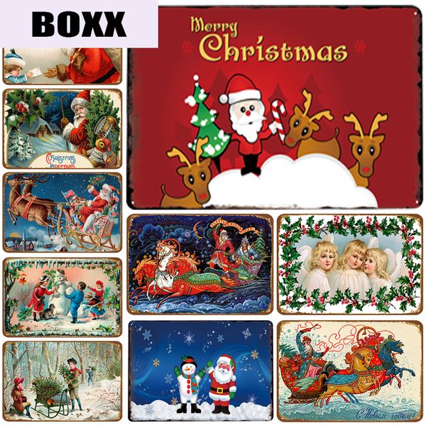 

санта клаус мемориальная доска металл винтажный декор металлическая вывеска жестяная вывеска металлическая плакатная пластина домашний бар п