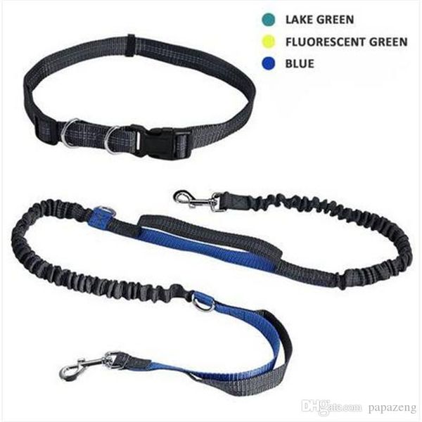 

reflective hands dog lead running jogging waist belt training bungee leash dog collars & leashes