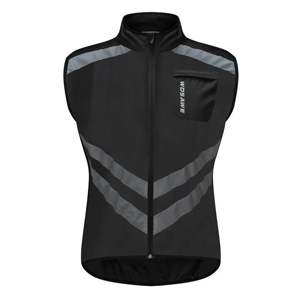 

bl208-b cycling running ultra light reflective waterproof vest windbreaker mountain bike reflective windbreaker, Black