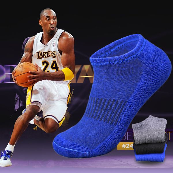 

3 pairs/lot winter summer sports men socks terry socks high qulity basketball casual male cotton breathable deodorant, Black