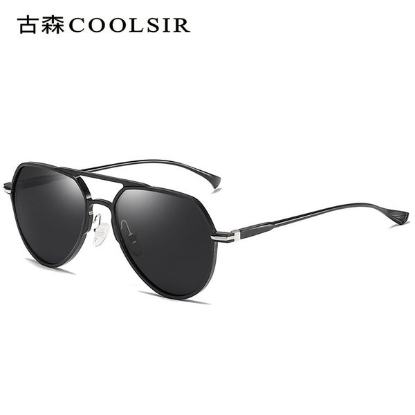

men and women with the same aluminum magnesium super light sunglasses full frame polarized driving sunglasses 6530, Blue