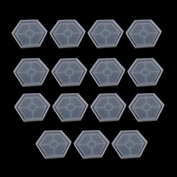 

15x silicone coaster mold resin casting mould for diy jewelry making hexagon