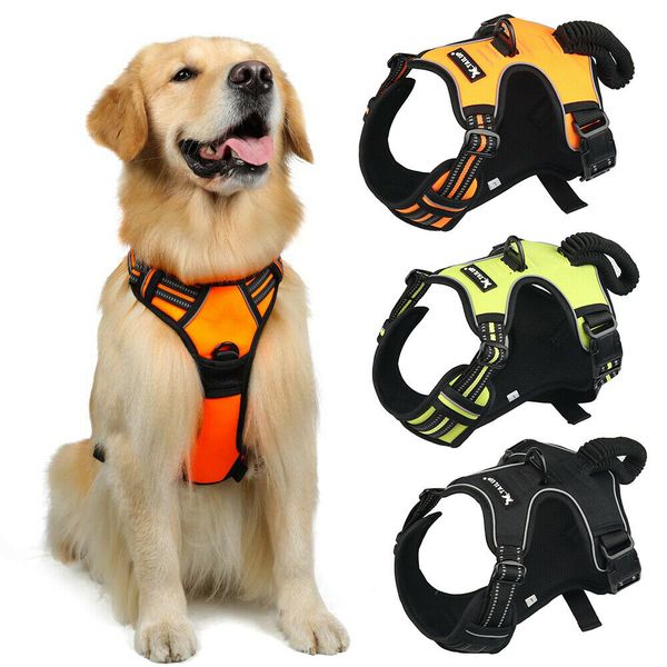 

medium large small dog harness vest adjustable reflective no pull dog harness vest pitbull lead puppy collar pet products