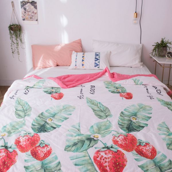 

thin lightweight blankets air conditioner for double summer printed air conditioner 200/180x230cm printed comfortable