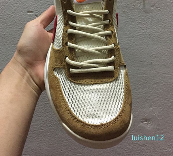 

new released tom sachs craft mars yard ts nasa 2.0 shoes aa2261-100 natural/sport red-maple causal shoes size 36-45 l12, Black