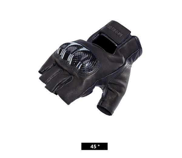 

rock motorcycle gloves leather for carbon retro summer short men racing riding glove guantes moto luvas da motocicleta, Black
