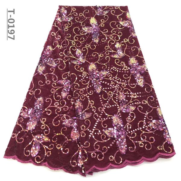 

latest fashion african tulle mesh velvet lace fabric french net lace fabric with sequins embroidery for wedding dress, Black;white