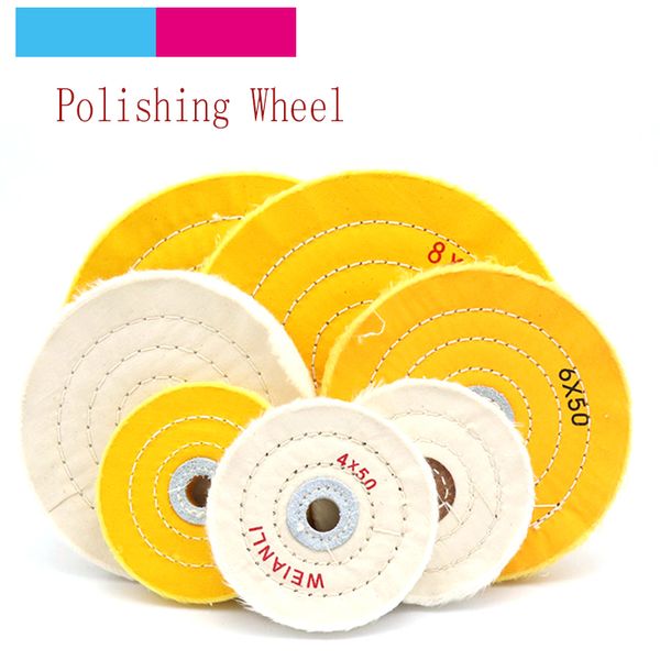 

1pcs cotton polishing 2 to 8 inch cloth buffing wheels grinder for gold silver jewelry metal wood polishing abrasive tools