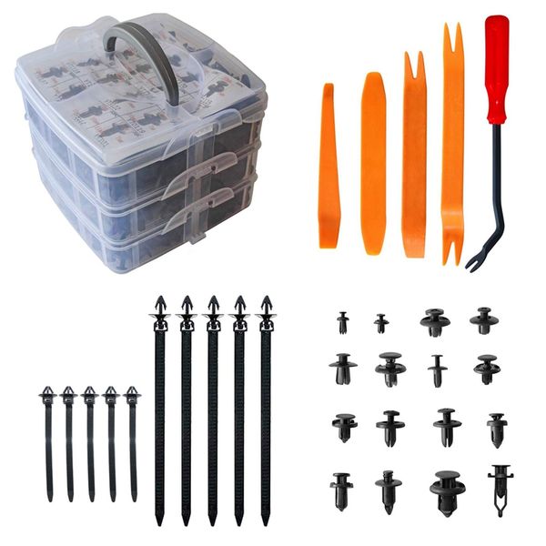 

635 pcs plastic car retainer clips fasteners cars body kits car door panel trim clips kit 1 pcs fastener remover for gm f