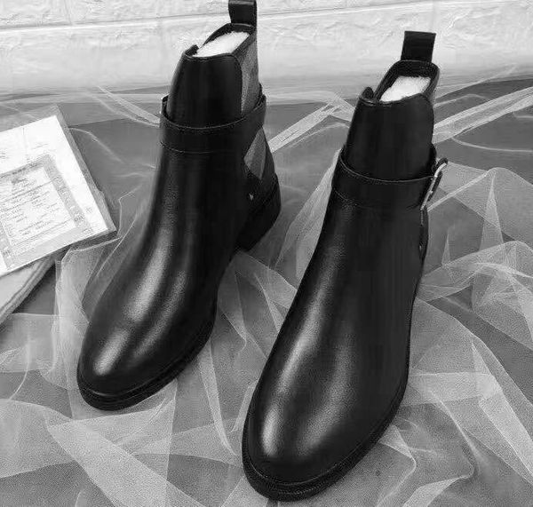 

2019 woman brand boots real leather pointed flat shoes ankle boots martin boots fashion boot eu:35-40 with box b2, Black;grey