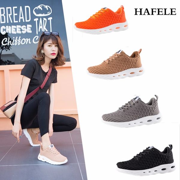 

2019women's running shoes fashion breathable sneakersthick bottom mesh soft sole frenulu casual bottom lightweight walking shoes, Black