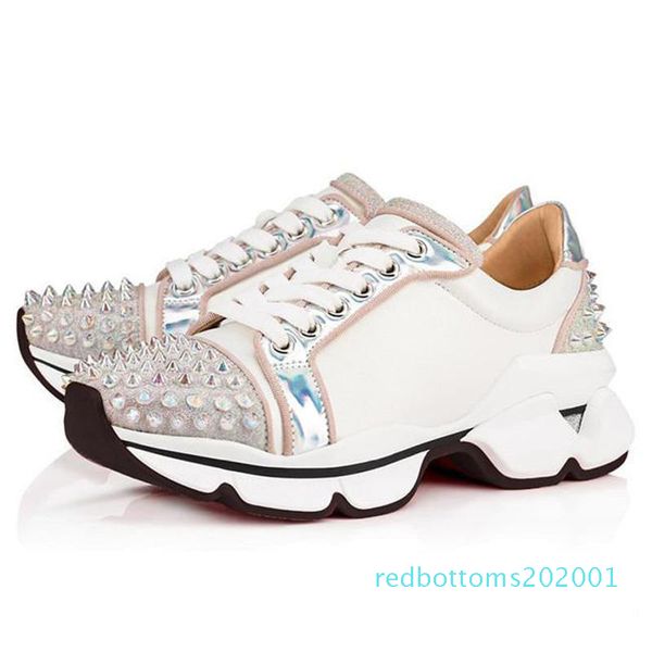 

fashion red is bottom men women designer casual spikes rhinestone shoes dress party walking shoes sneakers chaussures flat shoes ar01, Black